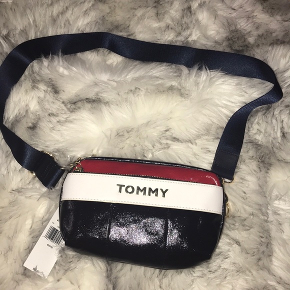 Tommy Hilfiger Bags Th Tommy Hilfiger Leather Gold Fanny Pack Body Bag Poshmark
